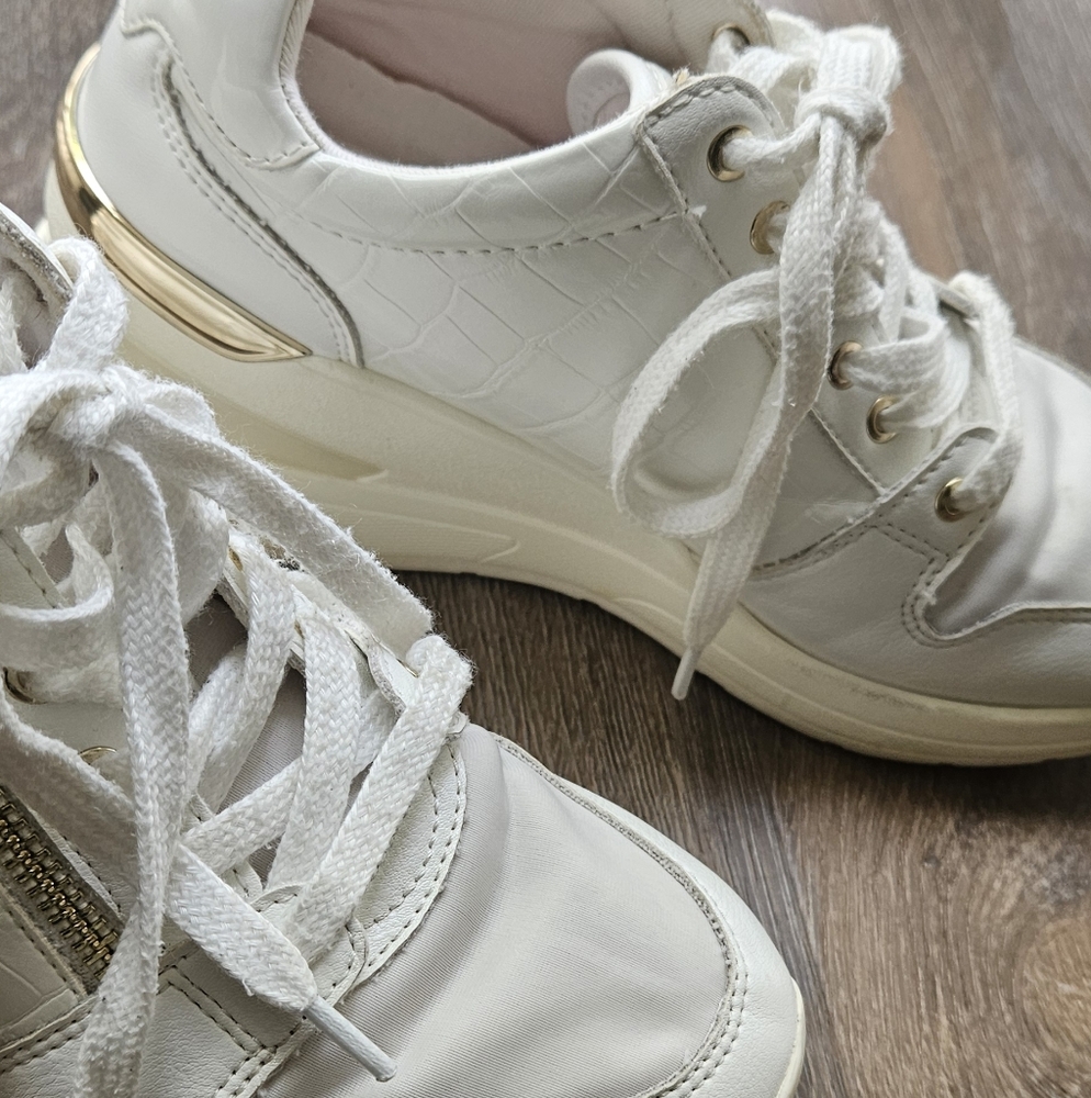 ALDO Women's White Wedge Sneakers - Picture 9 of 14